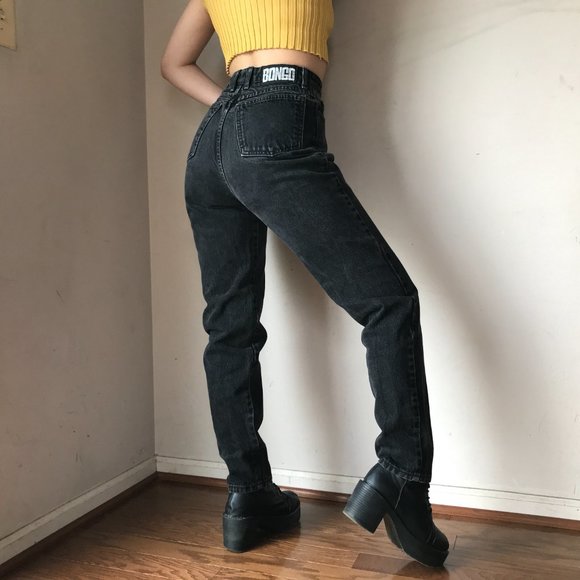 Bongo Vintage 90s High Waisted Mom Jeans Grunge Mall Goth - Picture 7 of 8
